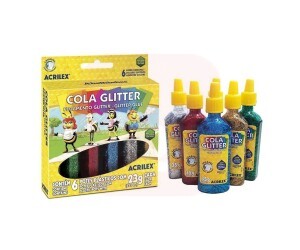 Cola com Glitter 6 cores 23g - Acrilex