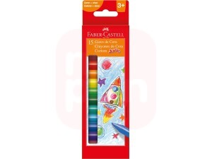 Giz de Cera 6 Cores Curtom - Faber-Castell