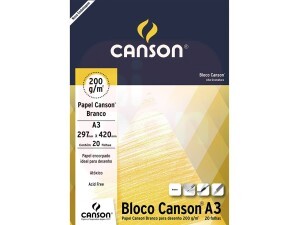 Bloco de Desenho A3 200g 20 Folhas - Canson