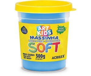 Massa de Modelar 500g Soft Azul - Acrilex