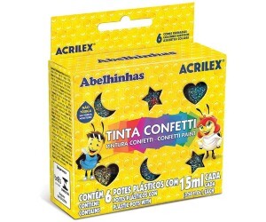 Tinta Acrilica Confetti 06 Cores 15ml - Acrilex
