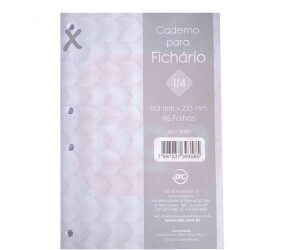 Bloco de Fichário 1/4 Cinza 96 Folhas - Dac