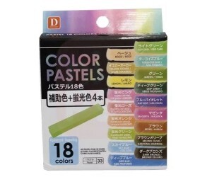 Giz de Cera 18 Cores Pastel Seco