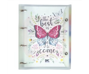 Fichário Universitário Trendy Borboleta + 192 Folhas