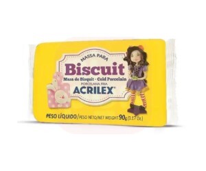 Massa de Biscuit 90g Amarelo Ouro - Acrilex