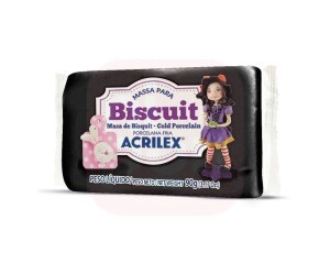 Massa de Biscuit 90g Preto - Acrilex