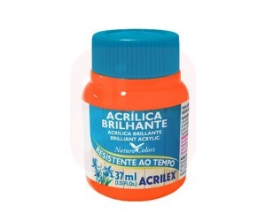 Tinta Acrílica Brilhante 37ml Laranja - Acrilex