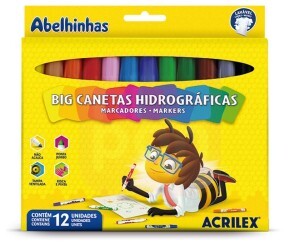 Canetinha Hidrográfica 12 Cores BIG - Acrilex