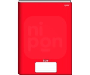 Caderno Brochura 1/4 96 Fls - Vermelho Stiff