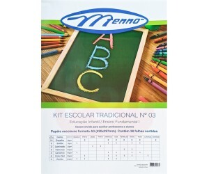 Bloco KIT Escolar Nº3 A3 38fls - Menno