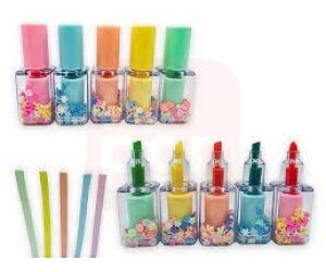 KIT 5 MARCA TEXTO CANETA ESMATE PAPELARIA DIVERTIDA