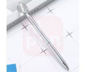 CANETA PLANETA GLOBO PRATA