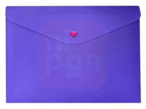 Pasta C/ Botão Horizontal Envelope A4 Full Color Roxo