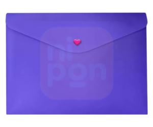 Pasta C/ Botão Horizontal Envelope A4 Full Color Roxo