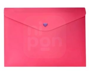Pasta C/ Botão Horizontal Envelope A4 Full Color pink