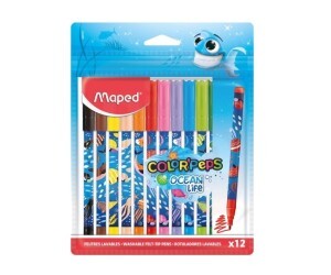 Canetinha Hidrográfica Color Peps Ocean 12 Cores - Maped