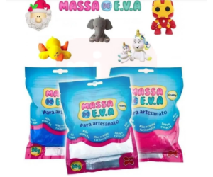 Massa de EVA para Artesanato Cores 50g