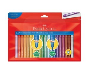 Canetinha 24 Cores Vai e Vem - Faber-Castell