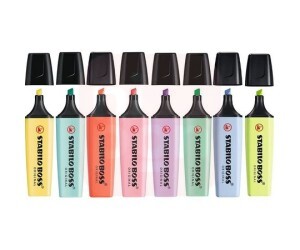 Marca Texto Stabilo Boss Original Pastel 8 Cores