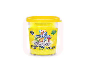Massa de modelar 150g glitter - Amarelo 