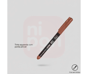 Caneta Marcador Brush Aquarelável CIS -  Bege