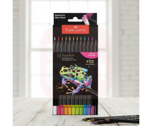 Ecolápis de Cor Supersoft Neon 12 cores - Faber-Castell