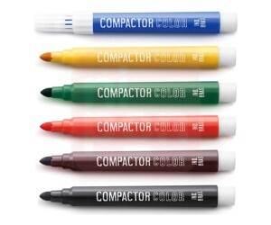 Canetinha 6 Cores Jumbo - Compactor