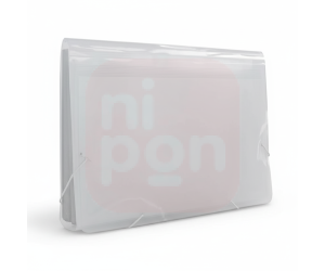 Pasta Sanfonada A4 12 Divisórias Dellofine Cristal