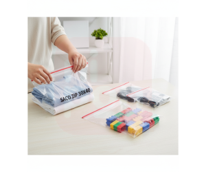 Saco Zip 30x40 cm – Fechamento Reutilizável e Resistente