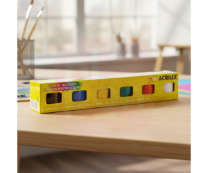 Tinta Guache Multiuso Têmpera Poster Colors 30ml com 6 Cores – Acrilex