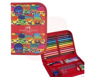 Estojo Escolar Carinhas - Faber-castell